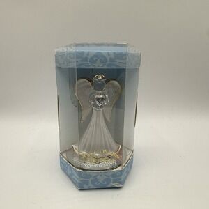 Blown Glass Angel Hand Crafted 22KT Gold‎ White Heavenly Blessings